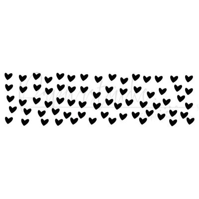 Hearts background - 2 inch, unmounted rubber stamp only