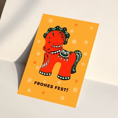 Weihnachts-Postkarte "Pferdchen"
