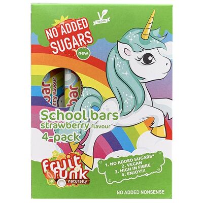 Unicorn fruit bar strawberry 4-pack