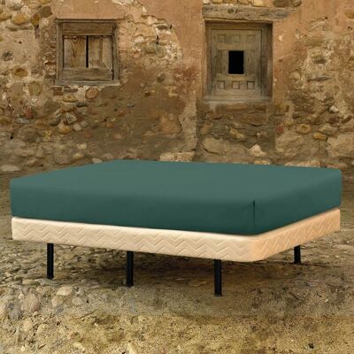 Cascina Colorini Tc220 Boxspring-Spannbettbezug Waldgrün 90x200