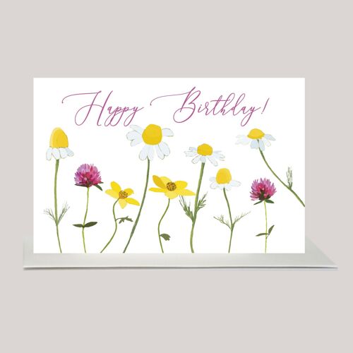 Mini-Grußkarte »Blumenwiese«