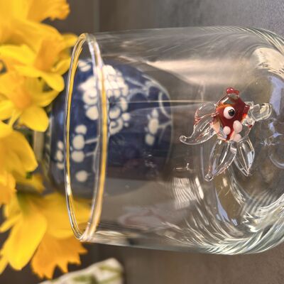 Wasserglas Murano Rotbarsch