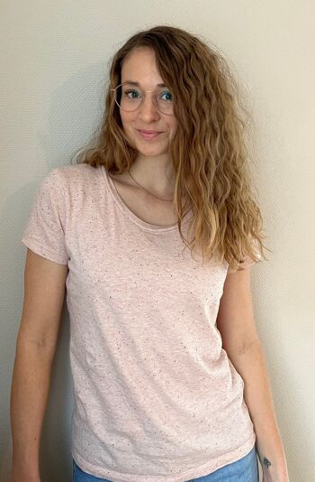 T-shirt basique - rose fluo 4