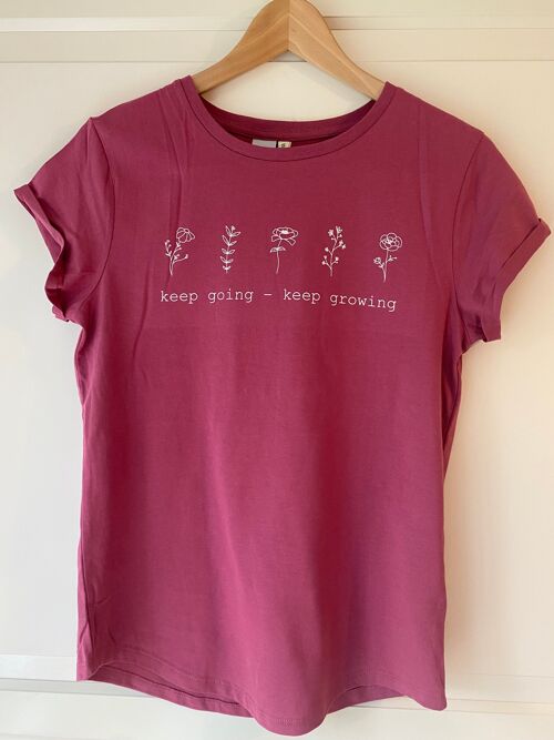 T-Shirt keep going - Berry