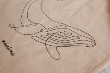 Sac en tissu en coton motif "baleine" 3