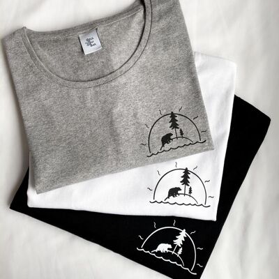 T-Shirt Unisex Orso Solare - Grigio