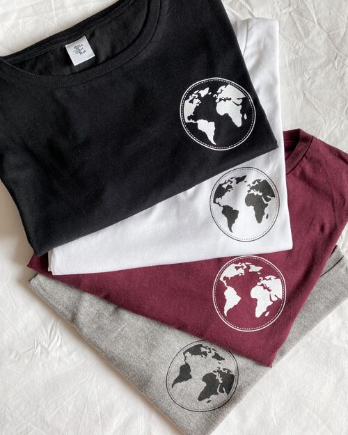 T-Shirt Weltkugel - Weiß