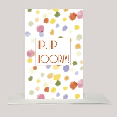 Mini greeting card »HIP, HIP«