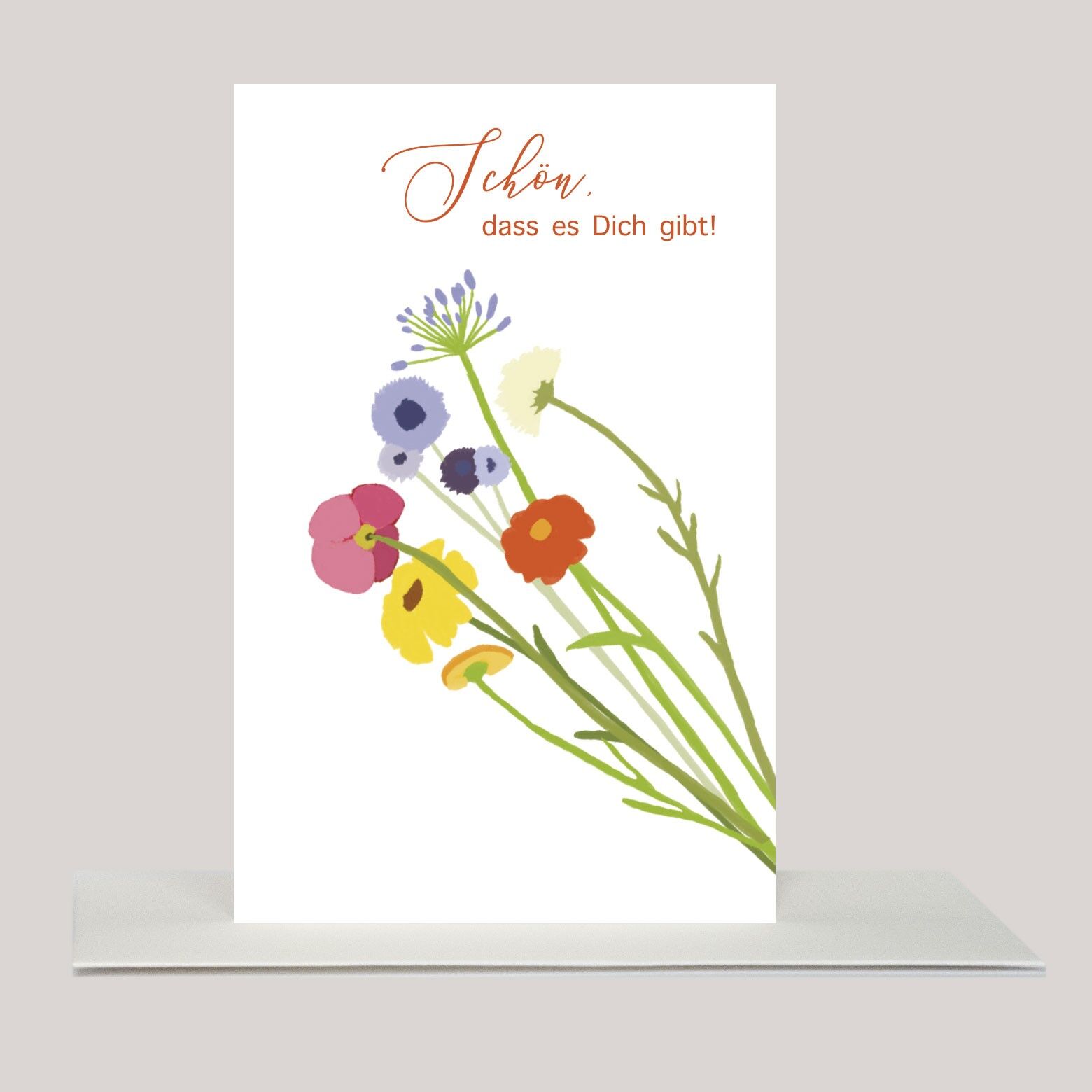 Mini biglietto di auguri »Bello che tu esisti!«