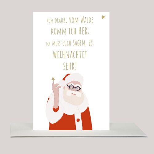 Mini-Grußkarte »Weihnachtsmann«