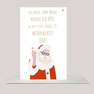Mini carte de vœux »Père Noël«