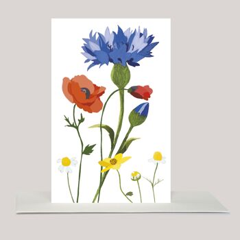Mini carte de vœux »Fleurs des champs« 1