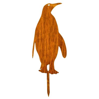 MM Steel Styles patina penguin bed plug rust decoration/pond decoration made of high-quality corten steel for garden, pond - garden decoration rust