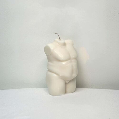Male Torso Noe Body Candle made from soy wax - vegan