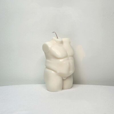Male Torso Noe Body Candle made from soy wax - vegan