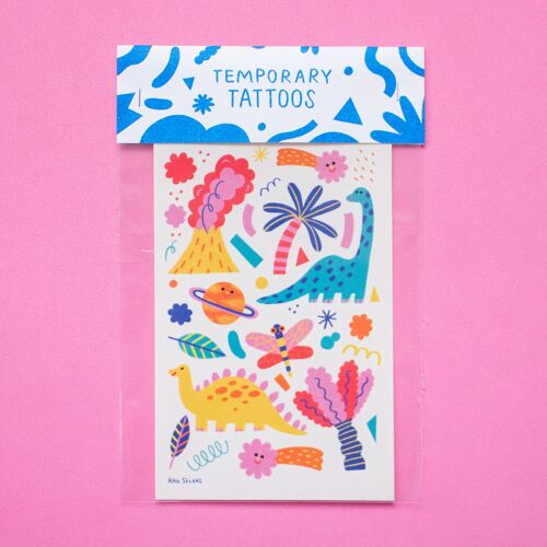 Dino Friends Temporary Tattoos