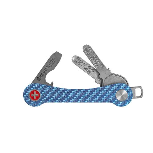 keycabins Schlüsselorganizer Carbon S1 light blue