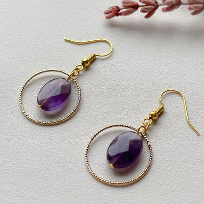 Laïa earrings - Amethyst