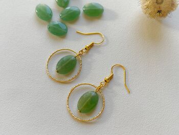 Boucles d'oreilles Laïa - Aventurine 1