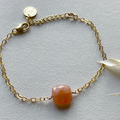 Comet bracelet - Orange moonstone