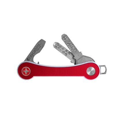 porte-clés organisateur de clés cadre aluminium S1 rouge