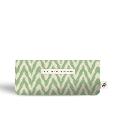 Ikat groene etui/etui driehoek