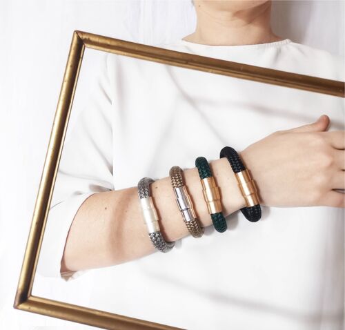 BRACCIALE SIMPLE Lineare | Carlotta Scarabeo nero