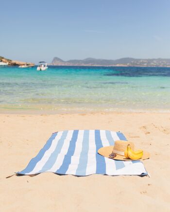 Grande Serviette de Plage Séchage Rapide Ultralégère Rayures Larges - SIDNEY 11