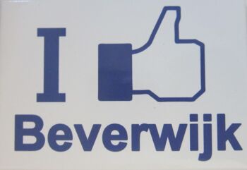 Aimant de réfrigérateur J'aime Beverwijk 1