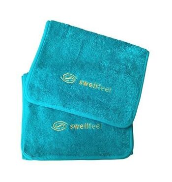 bel ensemble de serviettes propres 2 pièces. 33x100cm de swellfeel® - Viridian Turquoise (teinte aqua chic) 8
