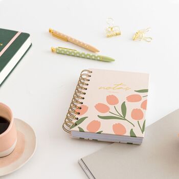 Mini carnet tulipes. Points 4