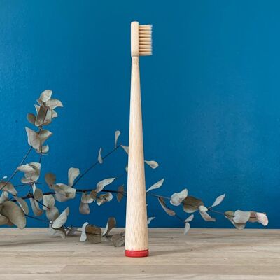 Cepillo de dientes de Bambú - Color Rojo