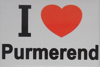 Aimant de réfrigérateur I Love Purmerend 1