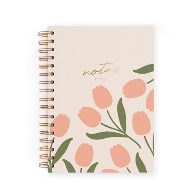 Notebook A5 Tulips. Points