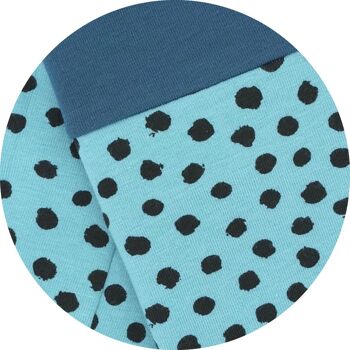 Poignets Gantelets / Pois Bleu / Coton Bio 2