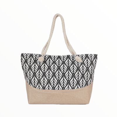 [ BB2203-1 ] BORSA DA SPIAGGIA BOHO CHIC-NERA