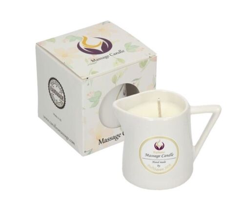 Natural massage candle with shea butter- White Musk