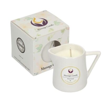 Natural massage candle with shea butter- White Musk