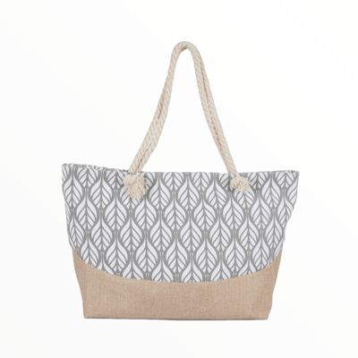 [ BB2203-2 ] BORSA DA SPIAGGIA BOHO CHIC-GRIGIO