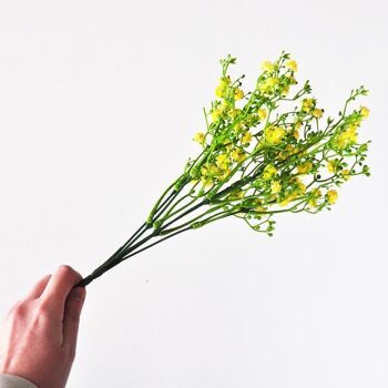 Gyspophile Jaune x 5 branches - 37 cm - Fleurs Artificielles 7