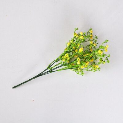 Gyspophila gialla x 5 rami - 37 cm - Fiori artificiali