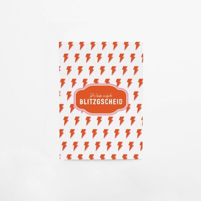 Postkarte aus Bierdeckelpappe "blitzgscheid"