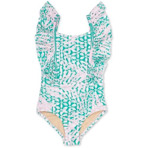 Ruffle Swimsuit - Botanical Eyelet