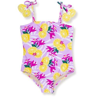 Pom Pom Swimsuit - Tropical Lemons