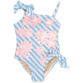 Une Pièce Flip Sequin Filles Daisy Stripe 6