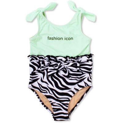 One Piece Eimer Taille Mädchen Zebra Mode-Ikone