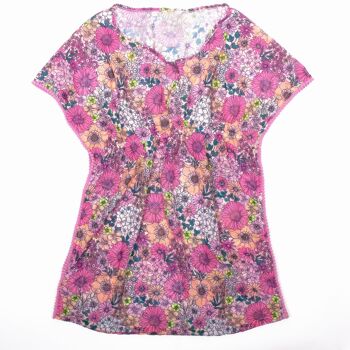 Caftan Cover Up Girls Mod Floral Rose 3