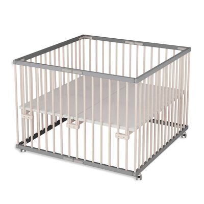 Sower playpen foldable 100x100 grey/nature