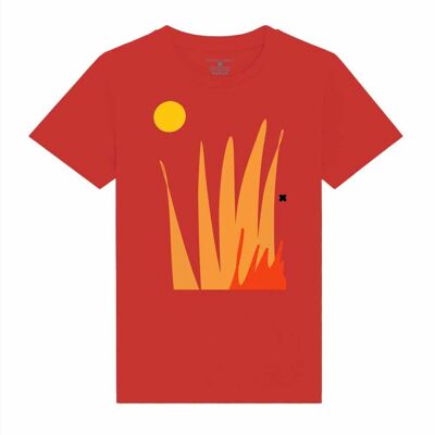 Shine On, Camiseta, Manga corta, Carmin Red, roja, niños, unisex