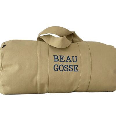 Embroidered Duffle Bag - Beau Gosse - Dune color